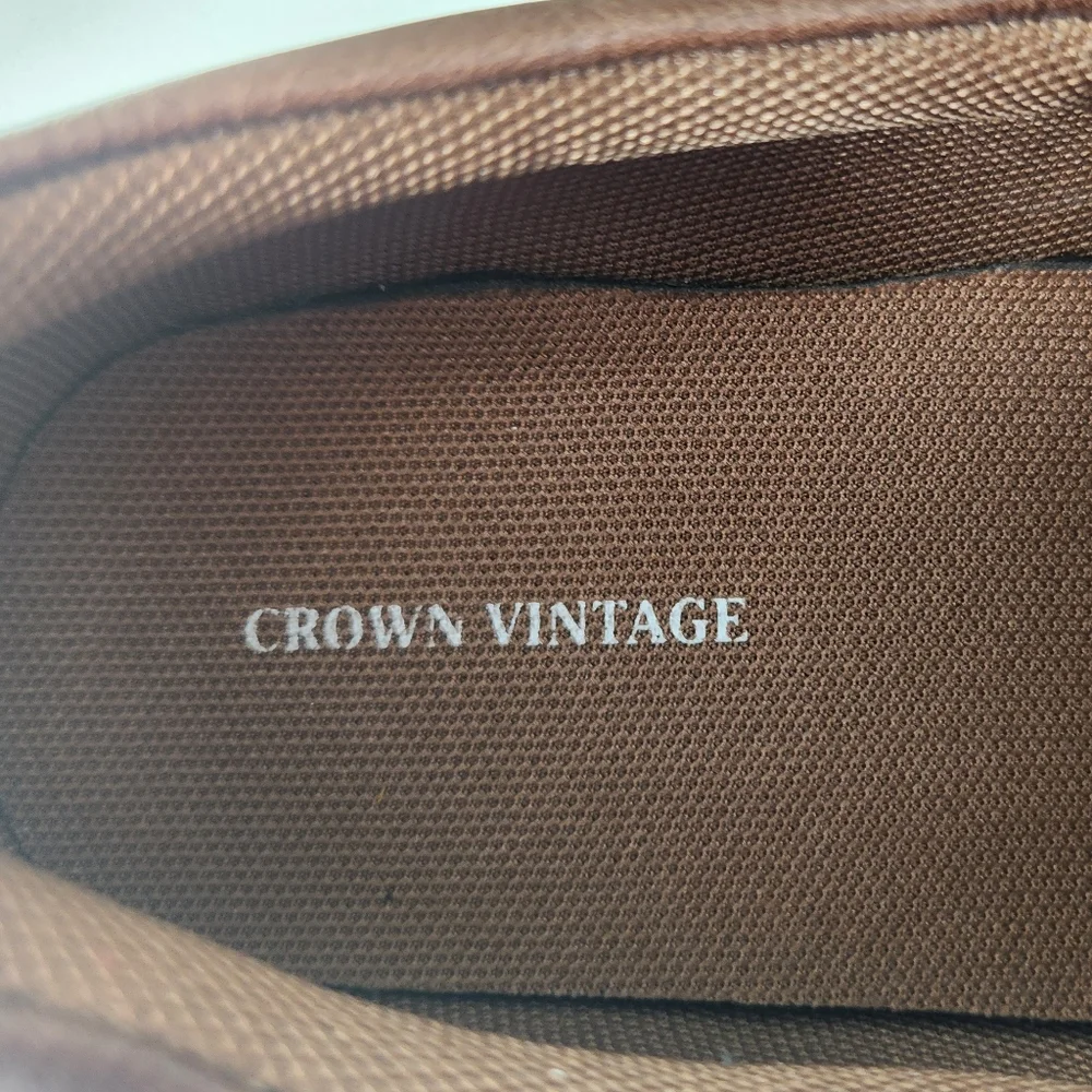 Crown Vintage Chestnut Leather Slip-Ons NWOT
